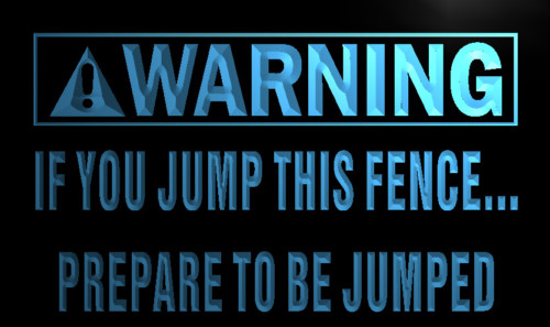 Warning Prepared to be jumped Neon Light Sign